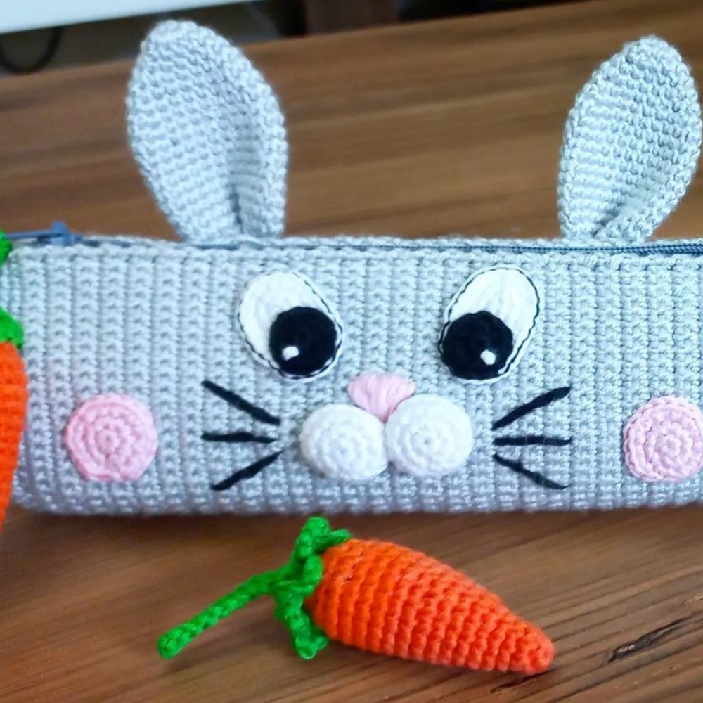 Amigurumi little Bunny 🐇🐰 pencil bag  holder…